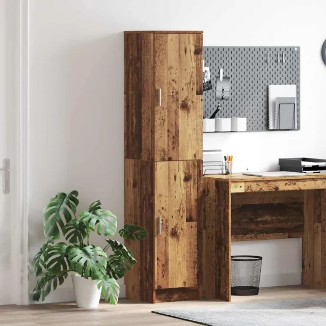 vidaXL Hoge kast Oudhout 35 x 39 x 168 cm bruin, foto 2
