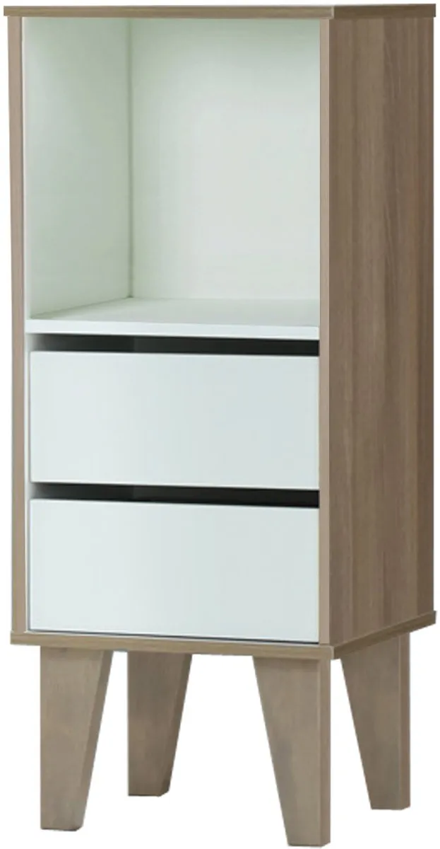 Notio Living Ruby-Boekenkast - 1-Vak 2-Laden - Wit
