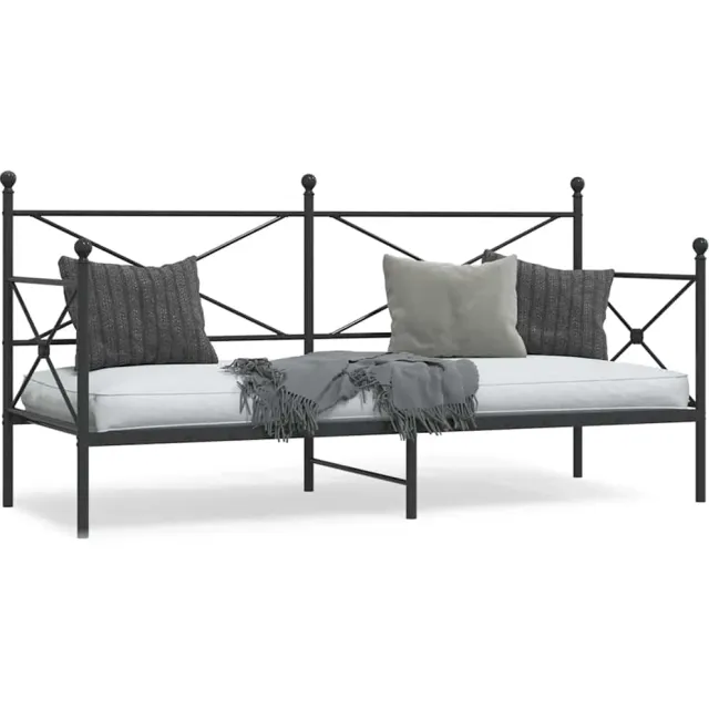 vidaXL Slaapbank zonder matras 80x200 cm staal zwart