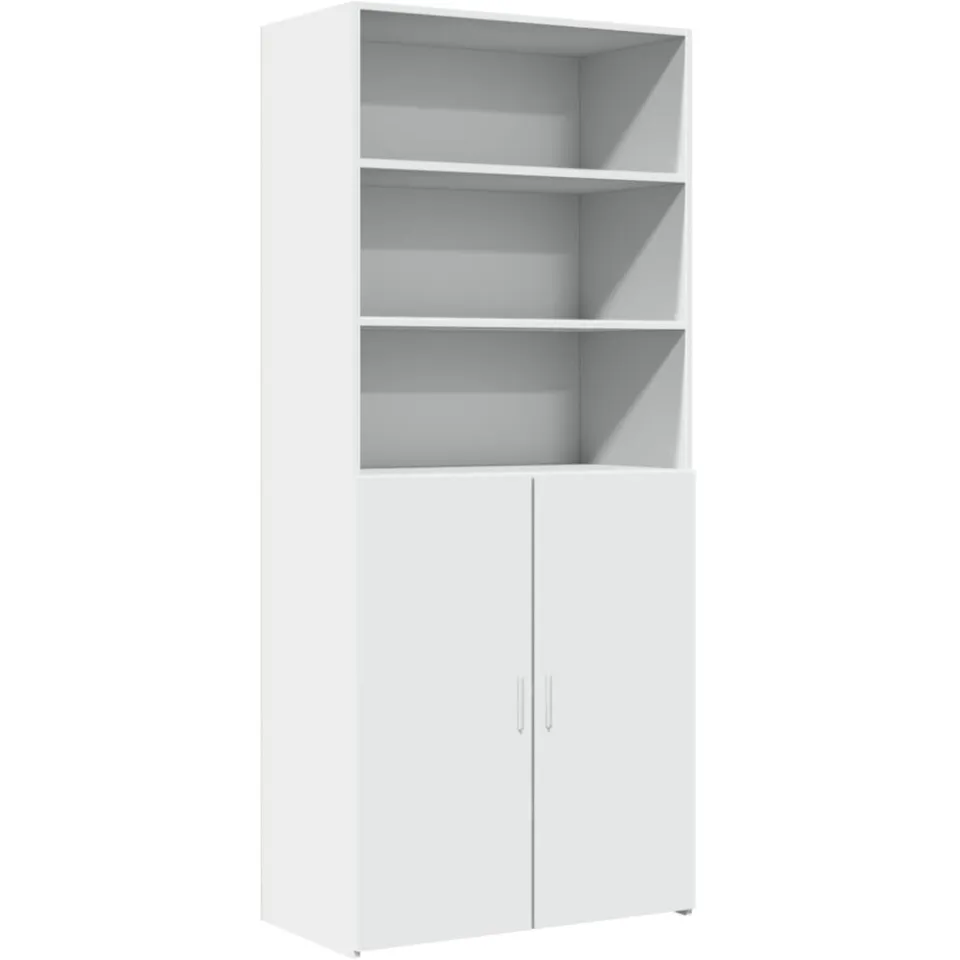 vidaXL Hoge kast 80x42,5x185 cm bewerkt hout wit, foto 3