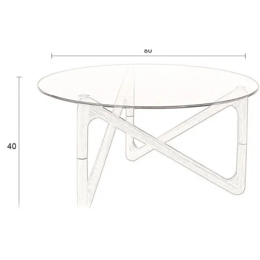 Dutchbone salontafel Naia bruin, foto 2