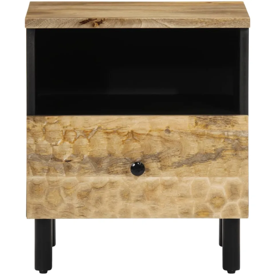 vidaXL Nachtkastje 40x33x46 cm massief mangohout bruin, foto 3