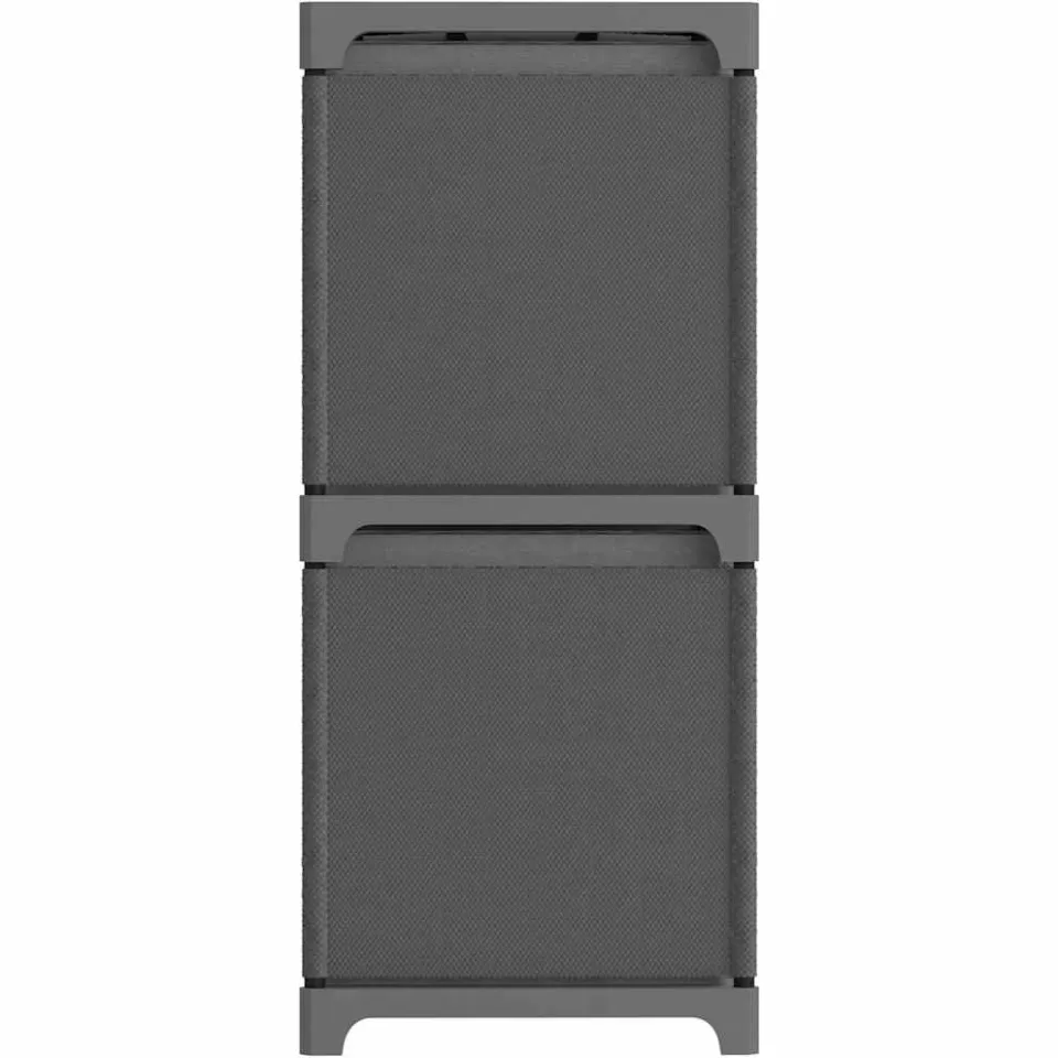 vidaXL Kast met 4 vakken met boxen 69x30x72,5 cm stof grijs, foto 4