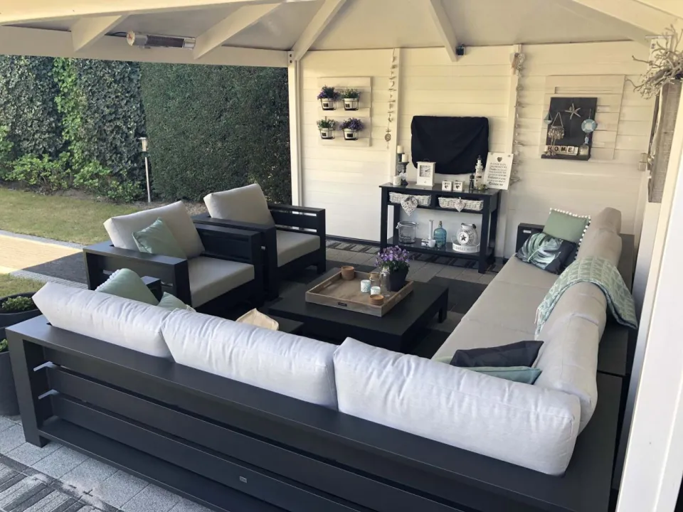 Bellagio tuinmeubelen Bellagio Avolo lounge tuinstoel grijs, foto 4
