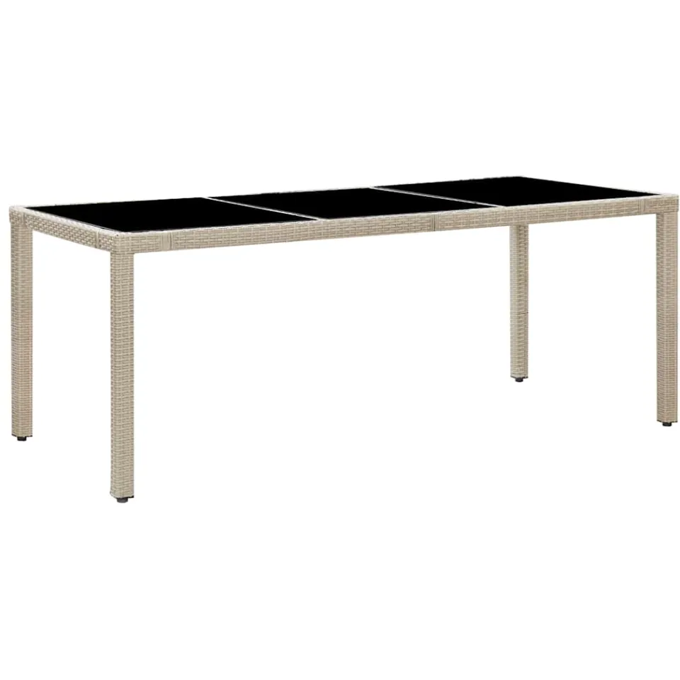 vidaXL 9-delige Tuinset met kussens poly rattan beige, foto 2