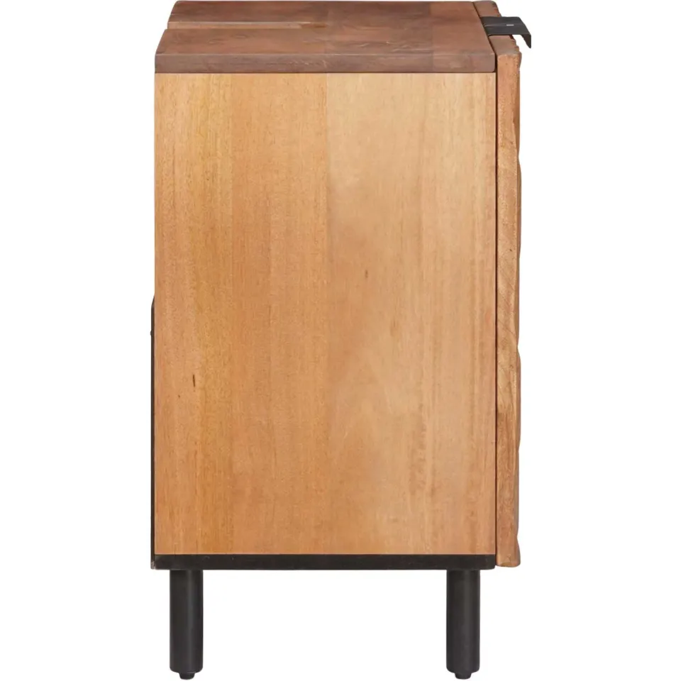 vidaXL Badkamer wastafelkast Bruin 62 x 33 x 58 cm Massief Mango Hout, foto 4