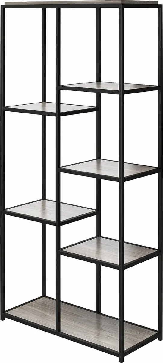 Dorel Home Quincy-Boekenkast - Grijs/Zwart