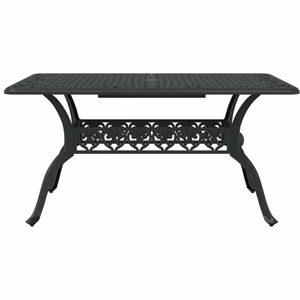 vidaXL Tuintafel 150x90x72 cm gietaluminium zwart
