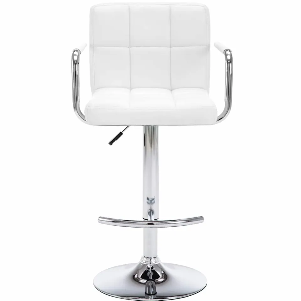 vidaXL Barstoelen 2 st kunstleer wit, foto 4