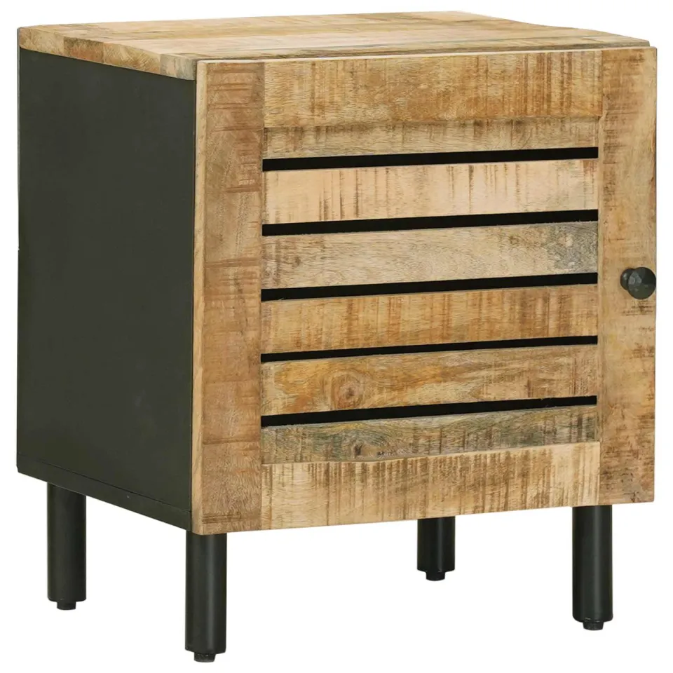 vidaXL Nachtkastje Naturel 40 x 33 x 46 cm Massief Mango Hout, foto 3