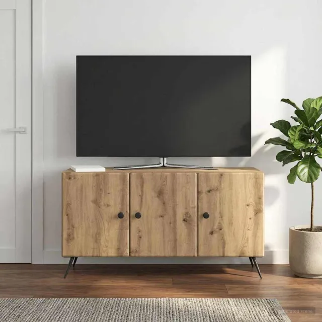 vidaXL TV-kast 99 x 34,5 x 50 cm Artisanaal eiken Bewerkt hout, foto 2