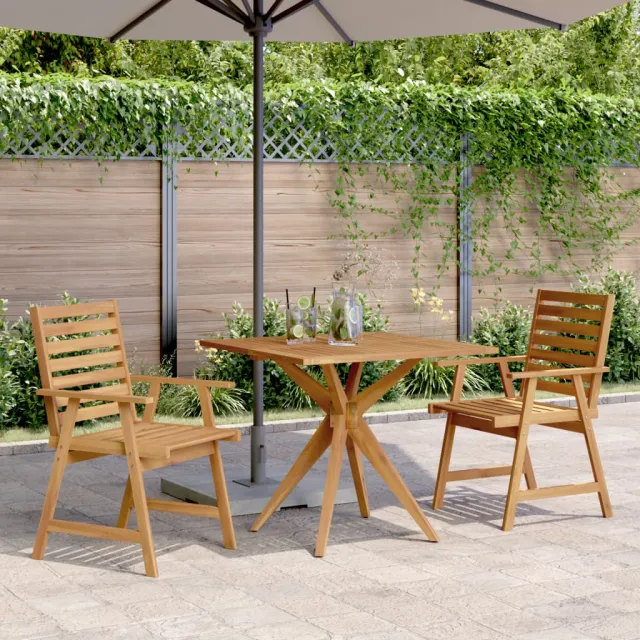 vidaXL 3-delige Tuinset massief acaciahout bruin, foto 2