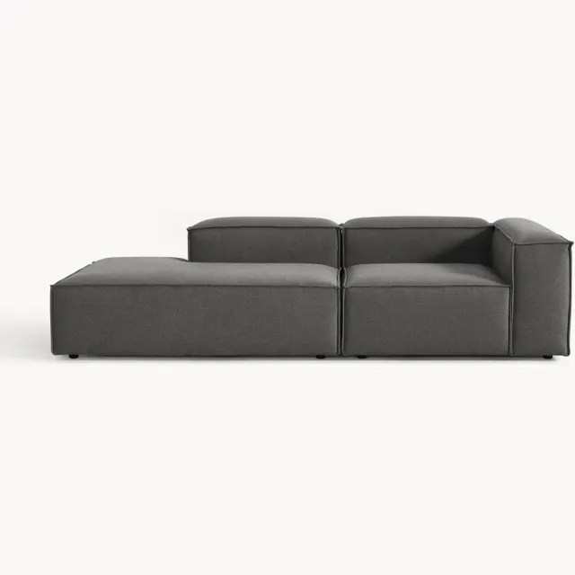 Westwing Collection Modulaire chaise longue Lennon antraciet