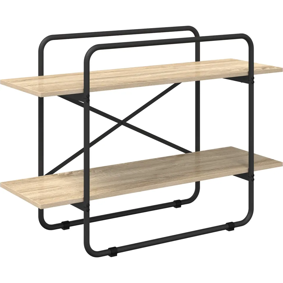 vidaXL Boekenrek 2-laags 100 x 35 x 70 cm PB Sonoma Eiken, foto 3