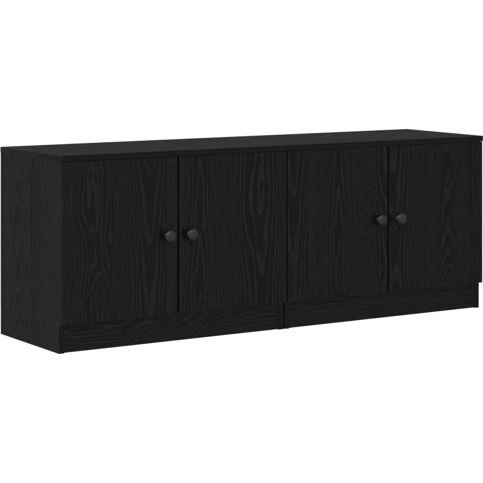 vidaXL Opbergkast voor Loftbed 2 st Zwart eiken 66 x 35 x 48 cm