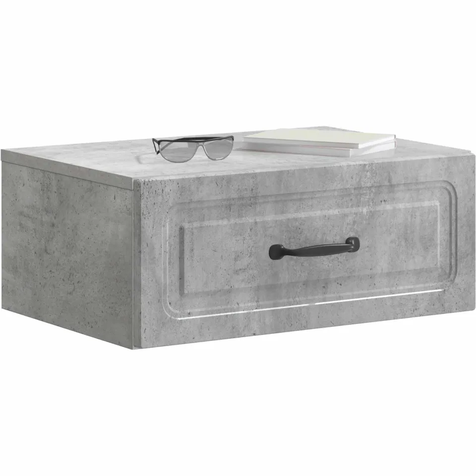vidaXL Wandbeugel Bedkast 2 st Betongrijs 49 x 34,5 x 20 cm grijs, foto 2