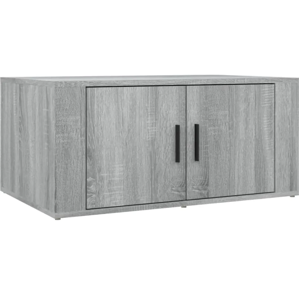 vidaXL Salontafel 80x50x36 cm bewerkt hout grijs sonoma eikenkleurig, foto 4