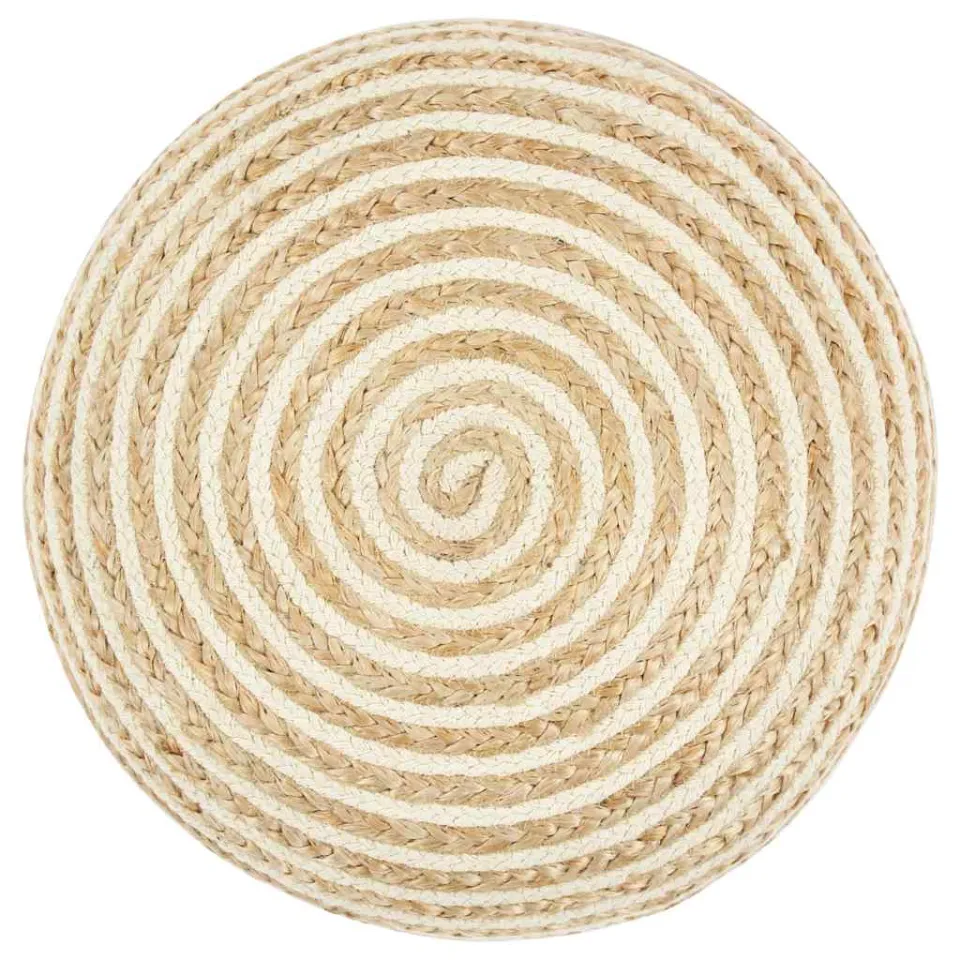 vidaXL Poef handgemaakt 45x30 cm jute bruin, foto 3
