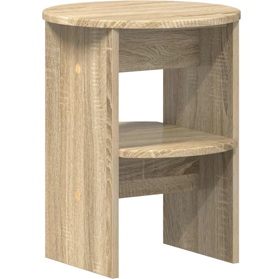 vidaXL Bijzetkast Sonoma Eiken Ø40 x 50 cm Geconstrueerd hout, foto 3