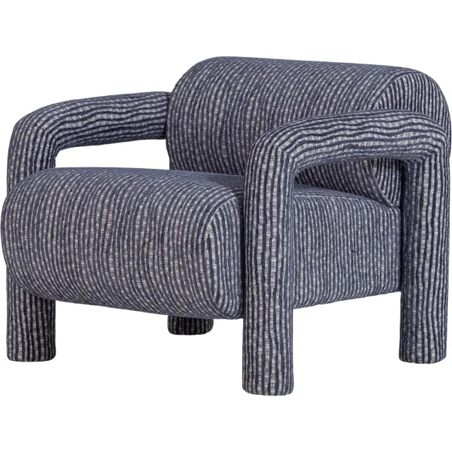 WOOOD Lenny Fauteuil - Dessin - Grijsblauw - 65x76x82 grijs/blauw