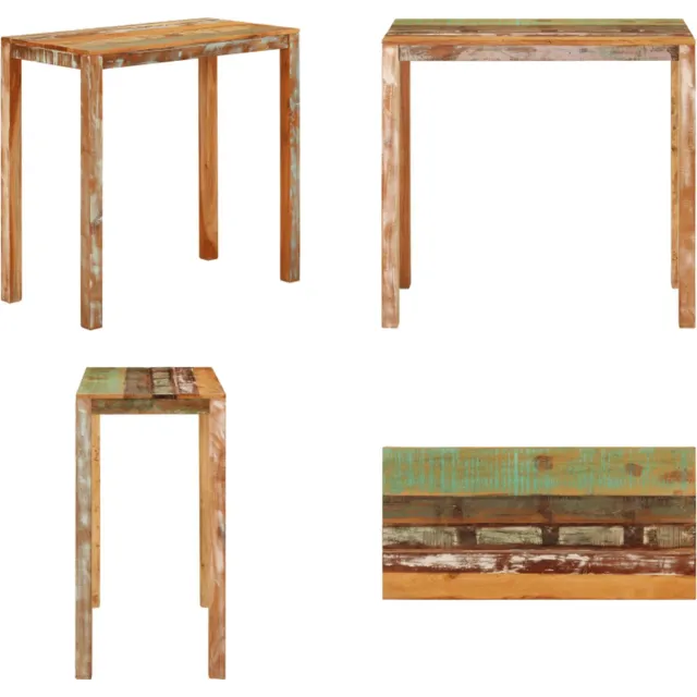 vidaXL Bartafel - 112x55x108 - cm - gerecycled - massief - mangohout Meerkleurig