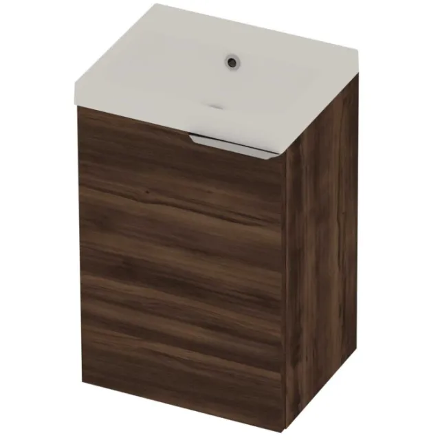 Basic-Line Pretty 36 Badmeubelset Polystone Zonder Kraangat 45x36x70 cm Barista Oak Mat Wit
