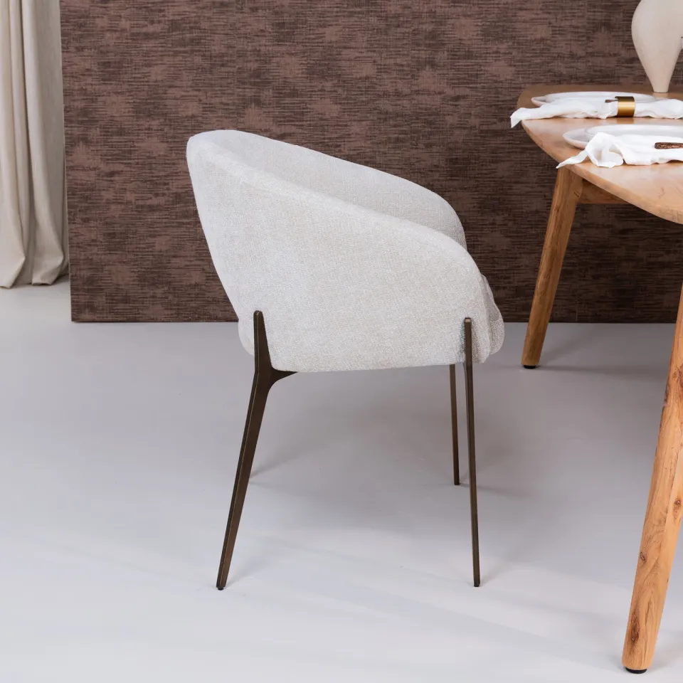 Richmond Interiors Kenzi eetkamerstoel crème, foto 6