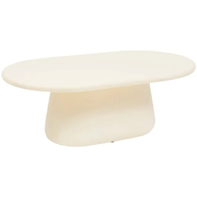 Atmosphera Créateur d'intérieur® Ovale houten salontafel DUMKA Ivoire