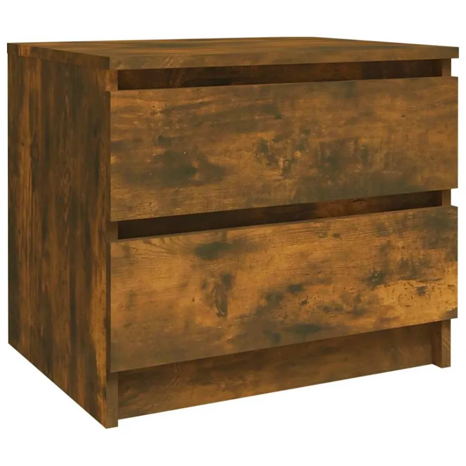 vidaXL Nachtkastje 50x39x43,5 cm bewerkt hout gerookt eikenkleurig, foto 3
