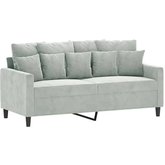 vidaXL Tweezitsbank - 140 - cm - fluweel - lichtgrijs