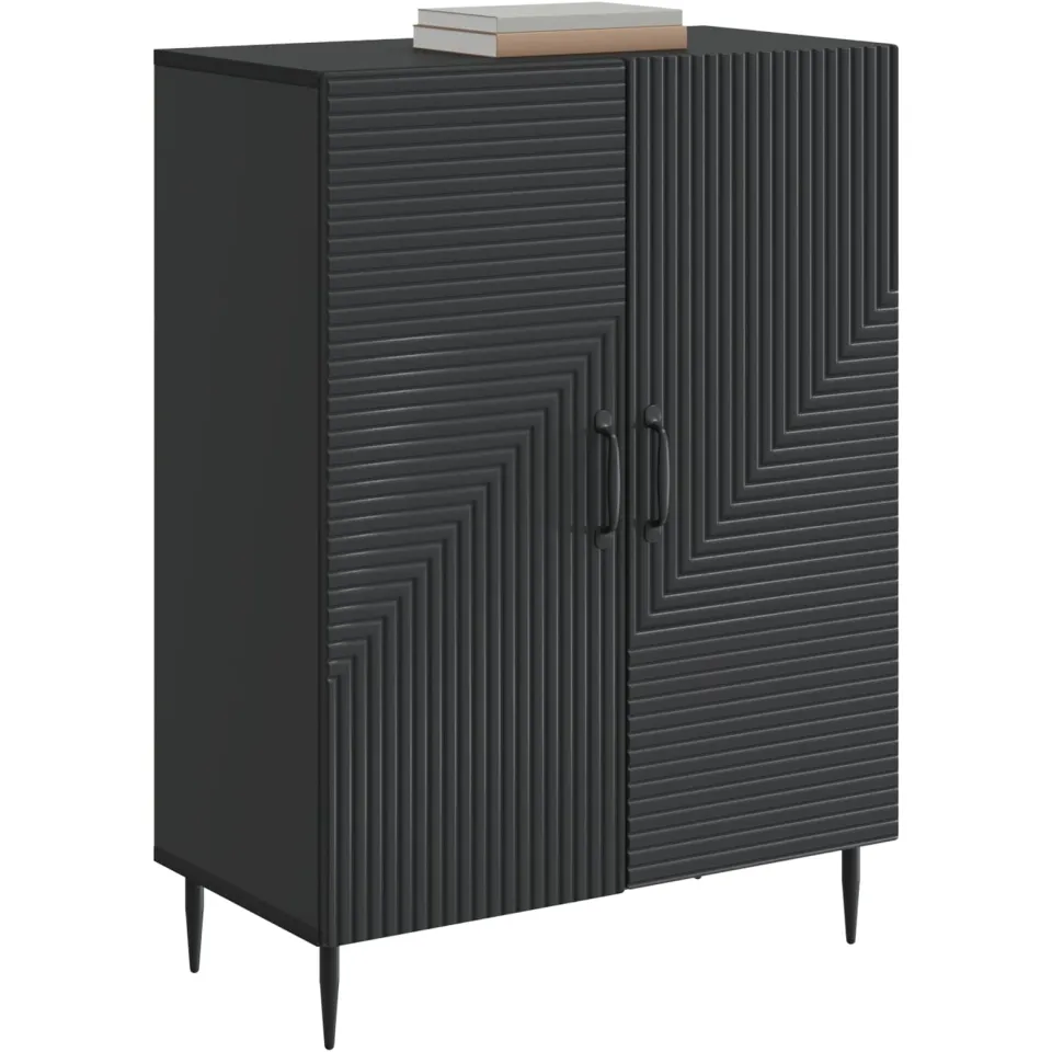 vidaXL Dressoir Zwart 66 x 34,5 x 89,5 cm Bewerkt hout