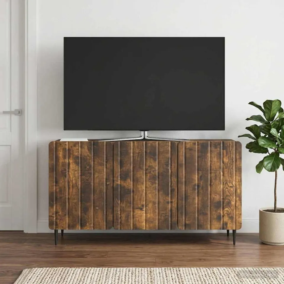 vidaXL TV-kast 99 x 34,5 x 52 cm Gerookt eiken Bewerkt hout, foto 4
