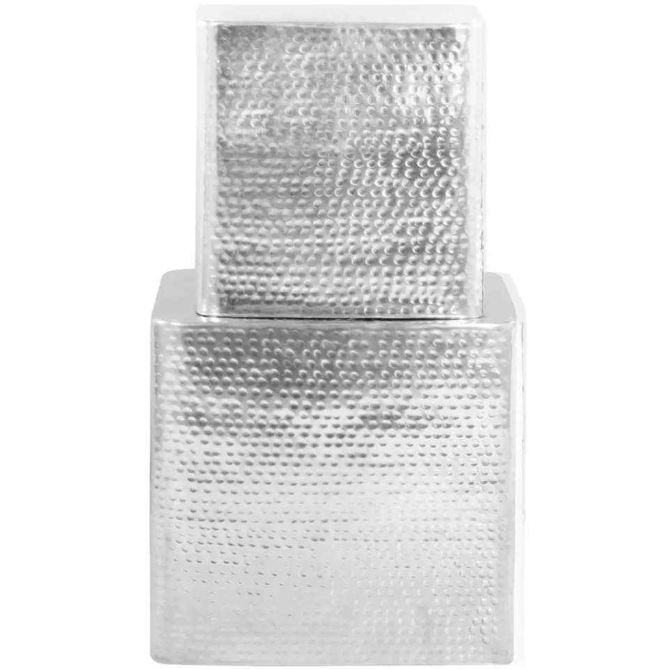 vidaXL Salontafel 2 st aluminium zilver, foto 4