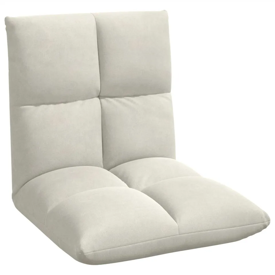 vidaXL Verstelbare vlo stoelen Crèmekleurig Fluweel
