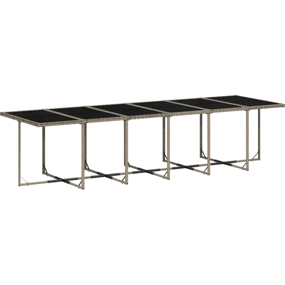 vidaXL 13-delige Tuinset met kussens poly rattan grijs, foto 2