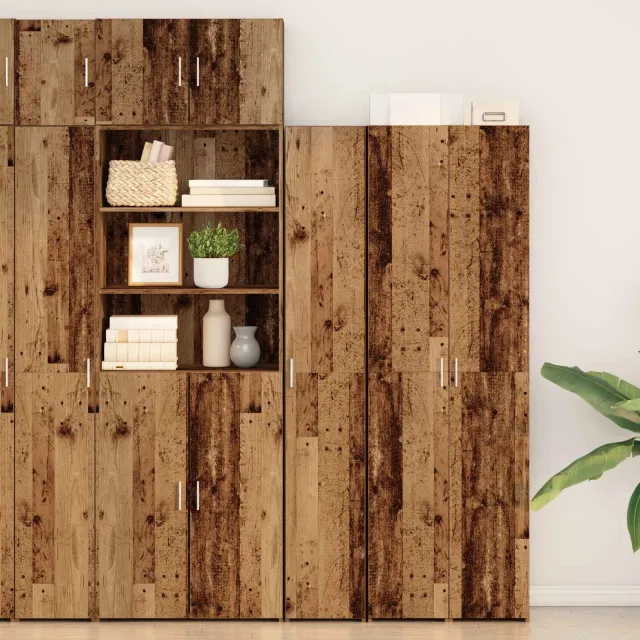 vidaXL Hoge kast Oudhout 30 x 42,5 x 185 cm bruin, foto 2
