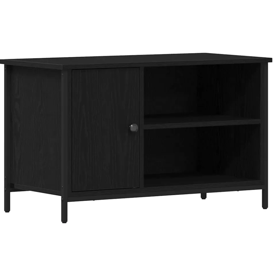 vidaXL TV-kast 80 x 40 x 50 cm Zwart eiken Bewerkt hout, foto 3