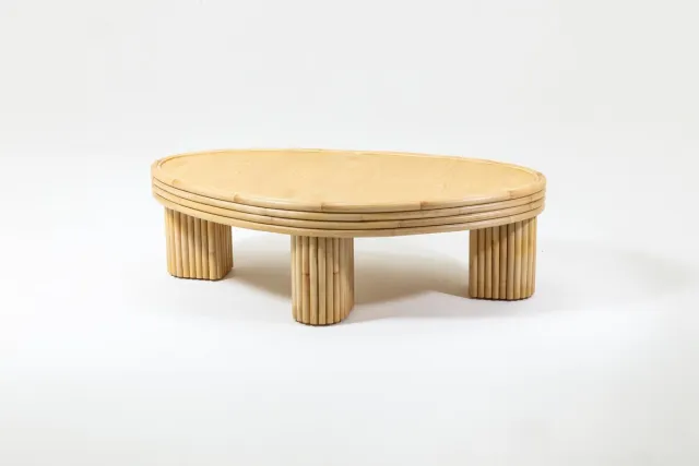 Canal Living Gem koffietafel - 120 x 65 x 40 cm - Rotan - Salontafel - Bijzettafel Houtlook
