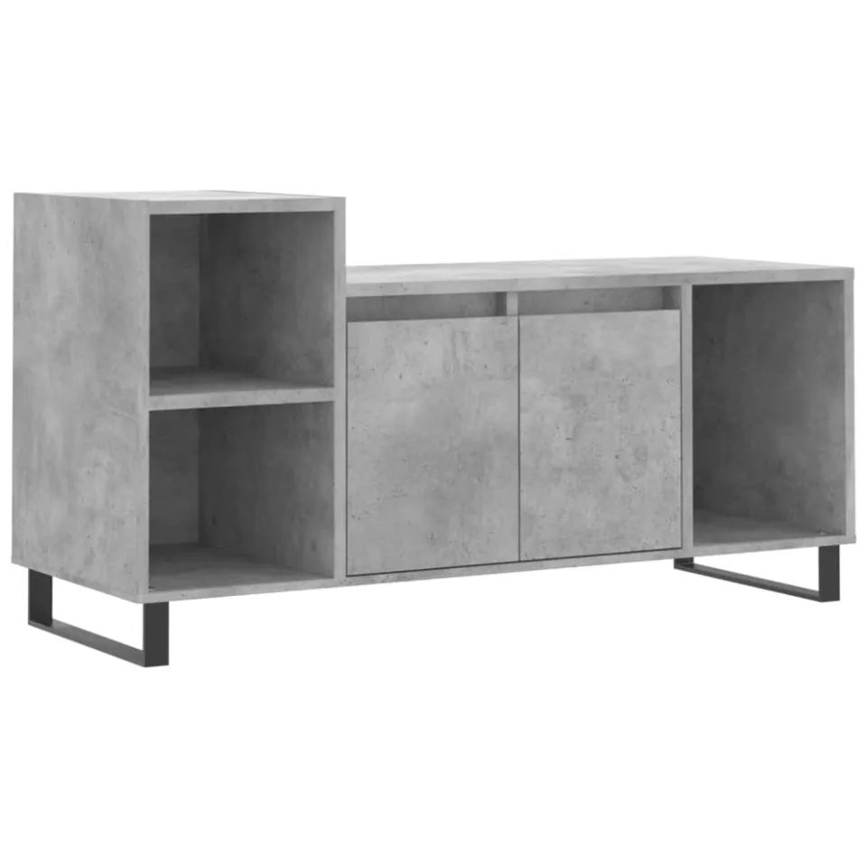 vidaXL Tv-meubel 100x35x55 cm bewerkt hout betongrijs grijs, foto 3