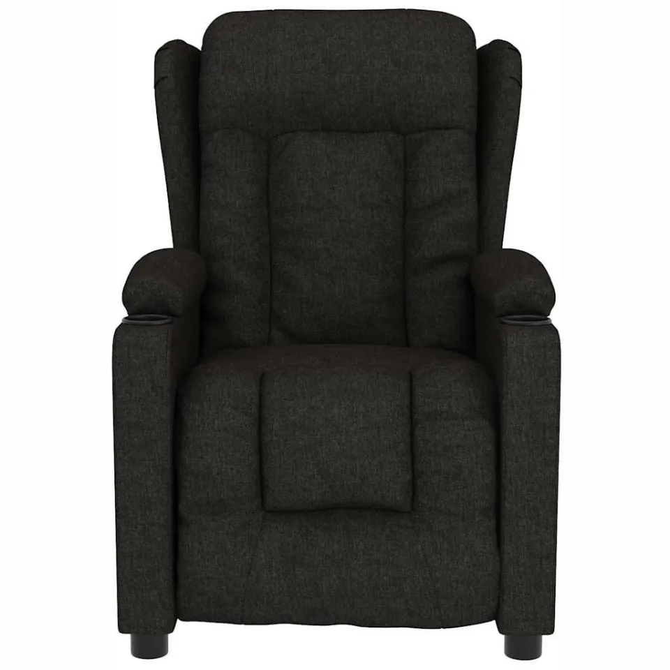 vidaXL Massagestoel stof zwart