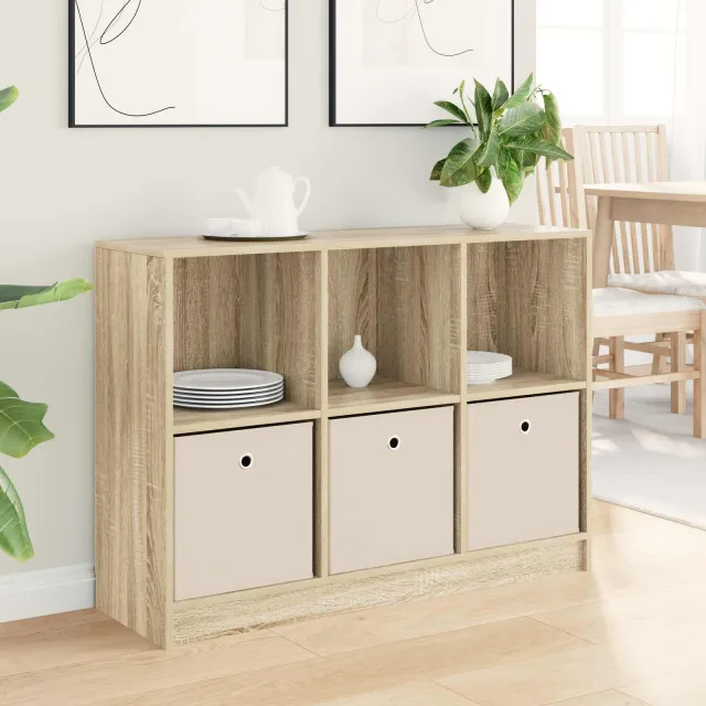 vidaXL Dressoir Sonoma Eiken 102 x 32 x 73,5 cm Bruin