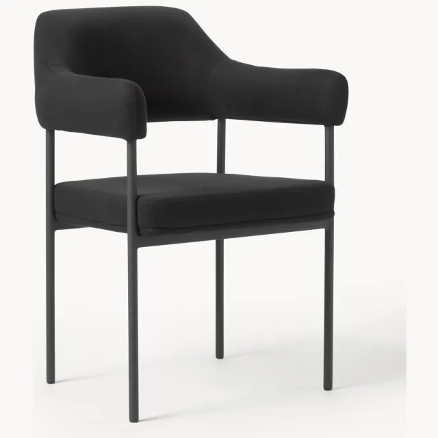 Westwing Collection Eetkamerstoel Zoe Zwart