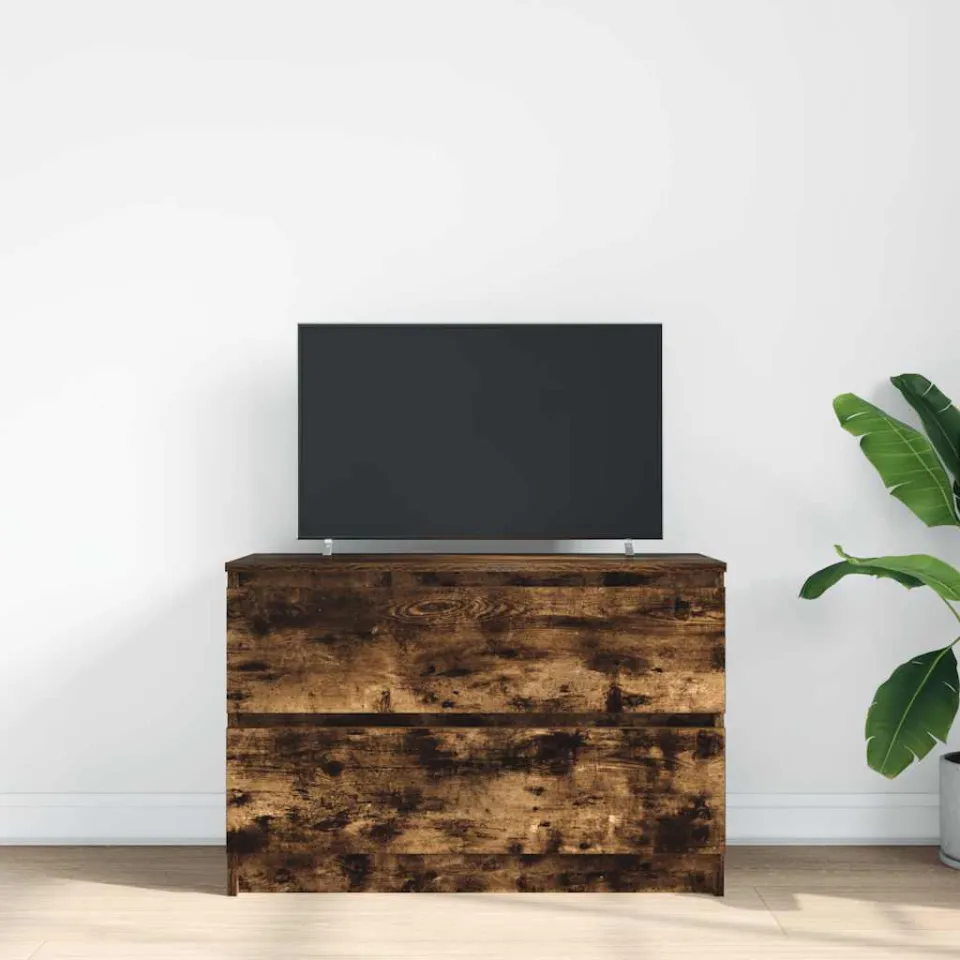 vidaXL Tv-meubel 80x35x54 cm spaanplaat gerookt eikenkleurig, foto 3