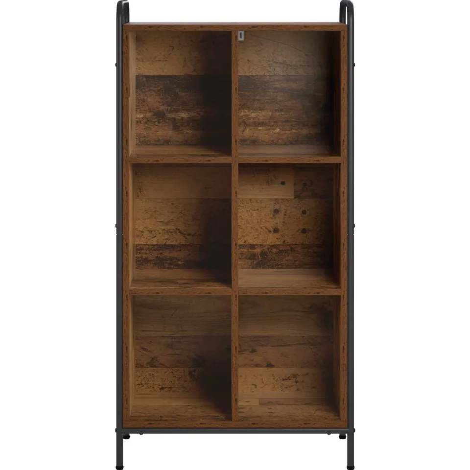 vidaXL Boekenkast 57 x 33 x 111 cm Bewerkt hout Oud hout Bruin