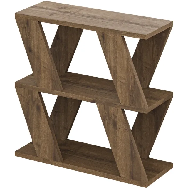 Hocus Picus Bijzettafel Smal 2 Planken - Donker Eiken - 21x56 cm
