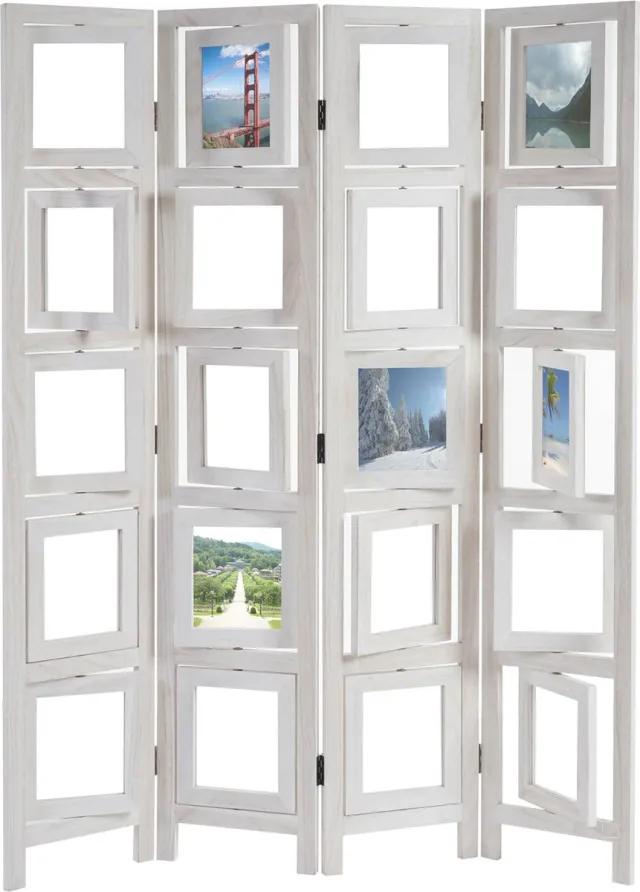 Cosmo Casa Scherm Fotogalerij - Kamerverdeler - Privacy Scherm - Fotoscherm - 160x125cm - Wit