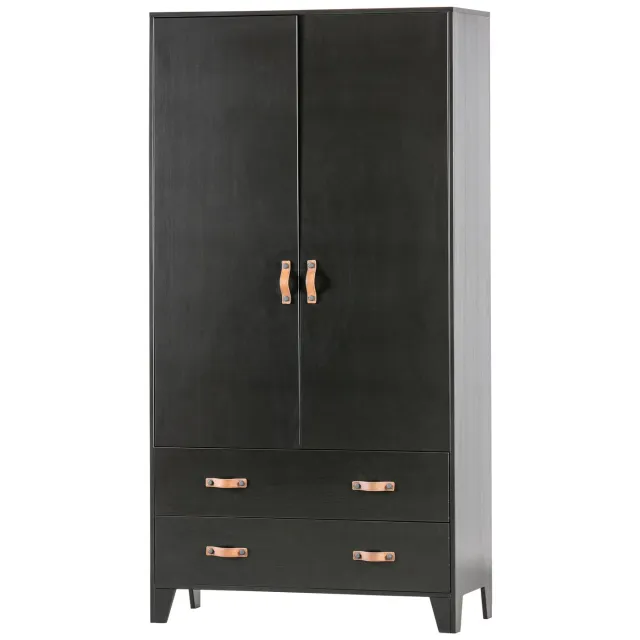 WOOOD Dian kledingkast zwart black