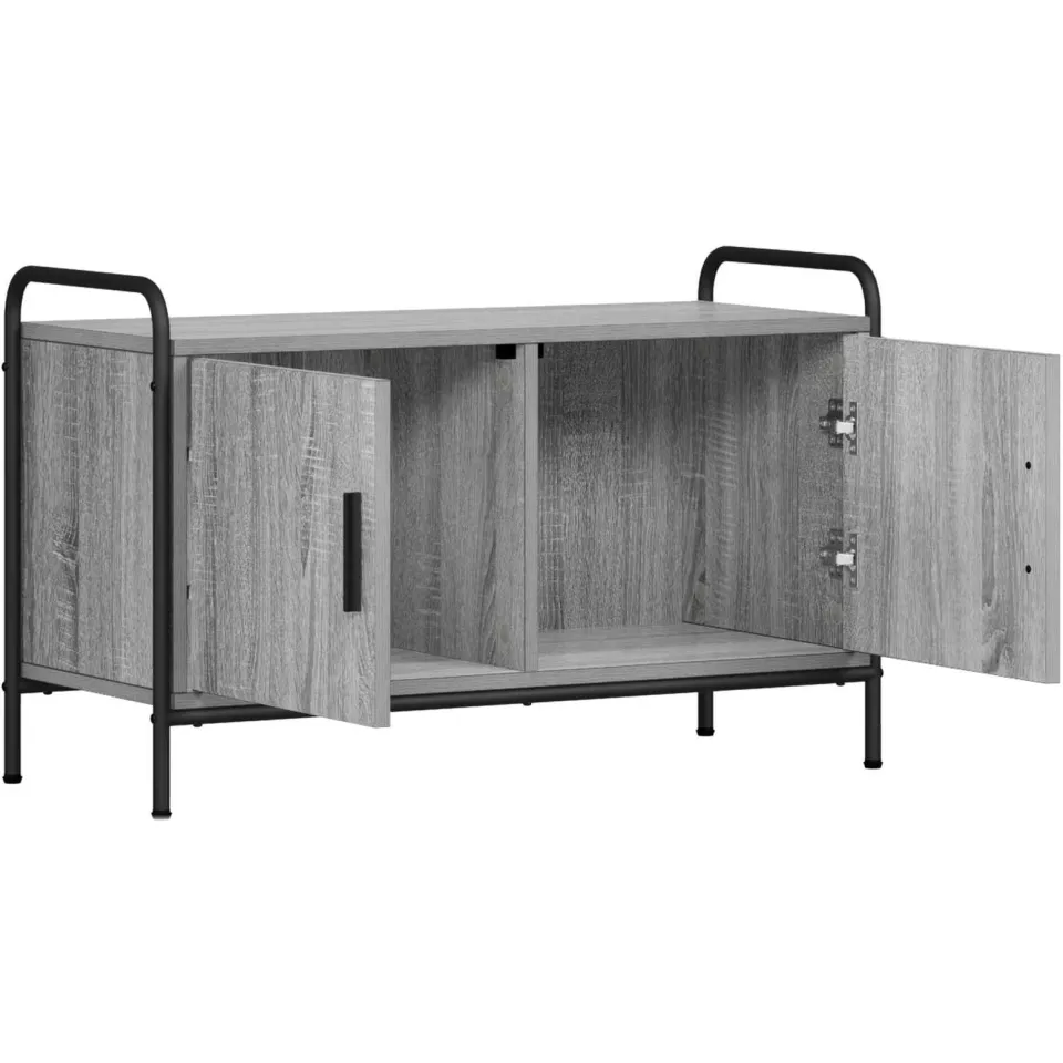 vidaXL Tv-meubel 79,5 x 33 x 50 cm Grijs Sonoma Bewerkt hout