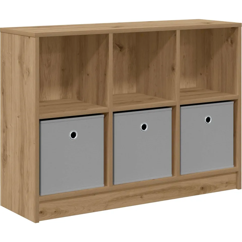 vidaXL Dressoir Artisan Eiken 88,5 x 27,5 x 63,5 cm Bruin