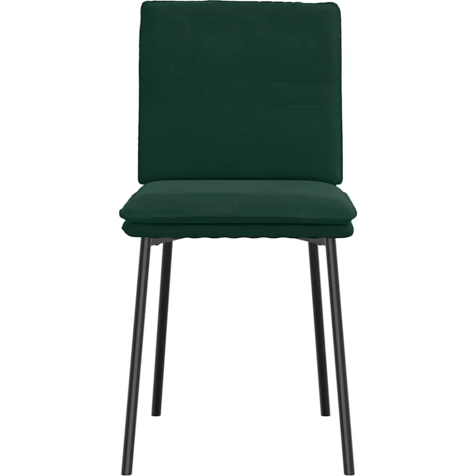 vidaXL Eetkamerstoelen 4 st fluweel donkergroen groen, foto 4